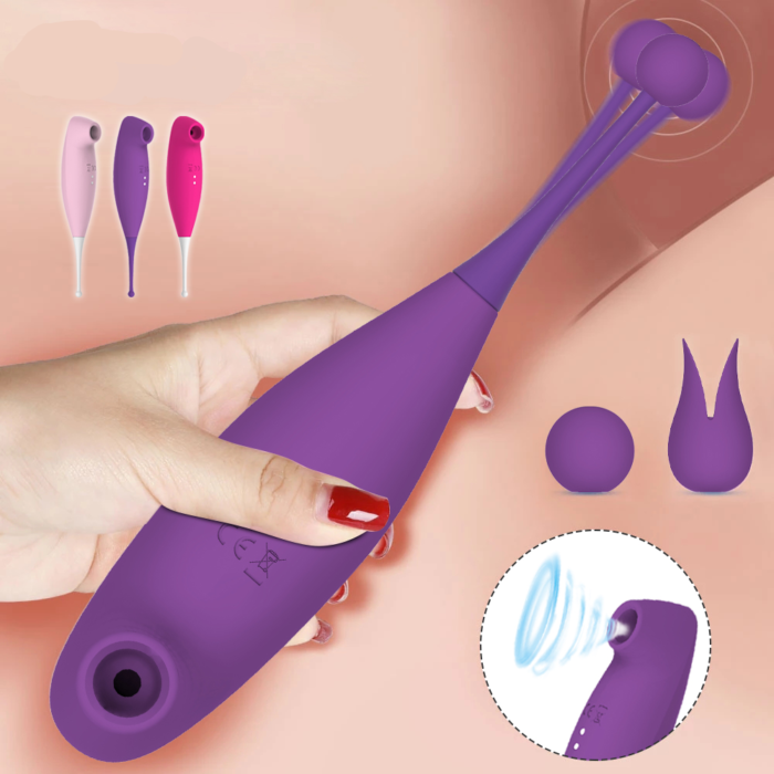 G-Spot Clit Vibrat Ultrasonic Vagina Masturbator Orgasm Licking Clitoris Stimulator Nipple Clamp Massager Sex Toys for Women